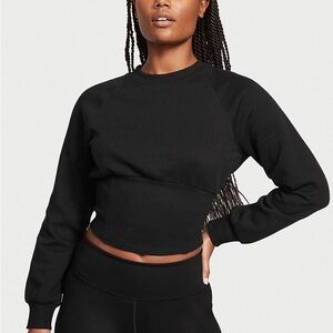 NWT VS Cotton Fleece Corset Crewneck